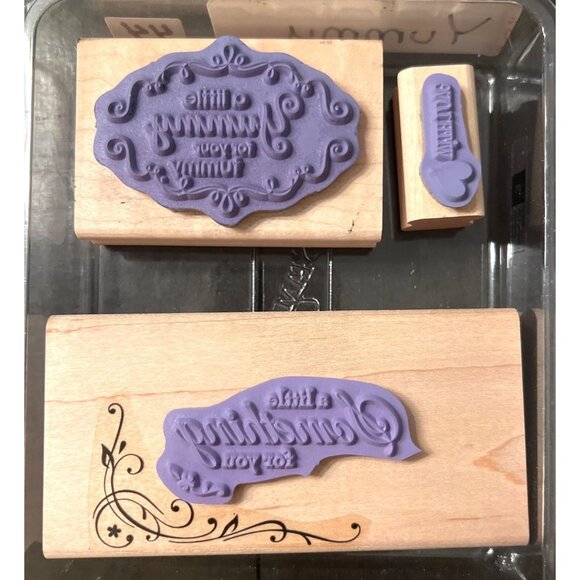 Stampin Up! Yummy wood mounted rubber stamp set 113782 new holiday - Picture 4 of 4